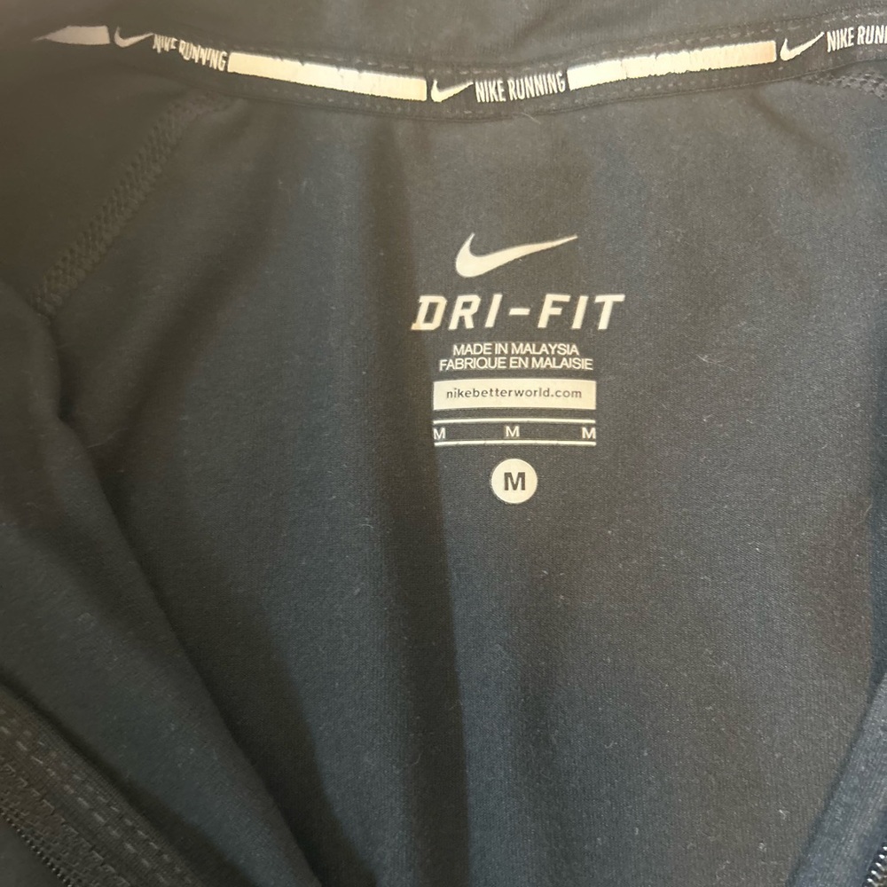Nike Dri Fit Quarter Zip Pullover Black Athletic Running Top Womens - Picture 11 of 14